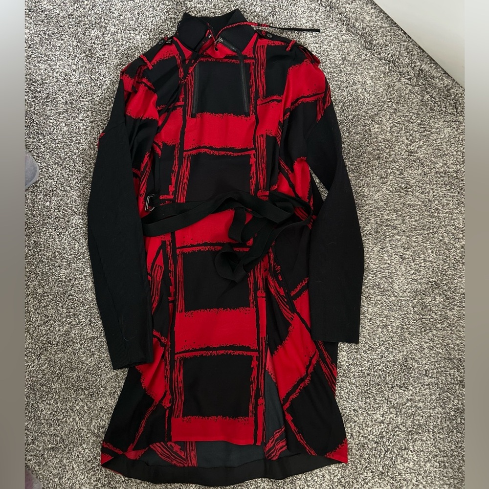 L.A.M.B. Red and Black Dress Size Large